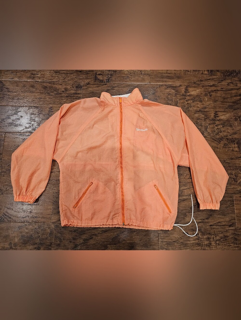Reebok orange nylon windbreaker jacket Size L #windbreaker #athletic